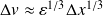 \Delta v \approx \varepsilon^{1/3} \Delta x^{1/3}