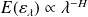 E(\varepsilon_\lambda) \propto \lambda^{-H}